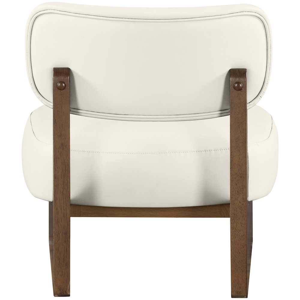 Vetra Cream Vegan Leather Upholstered Accent Chair