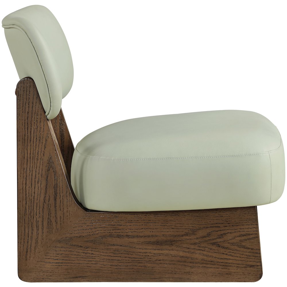 Vetra Mint Vegan Leather Upholstered Accent Chair