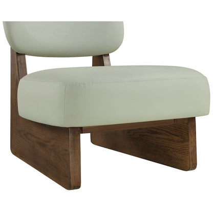 Vetra Mint Vegan Leather Upholstered Accent Chair