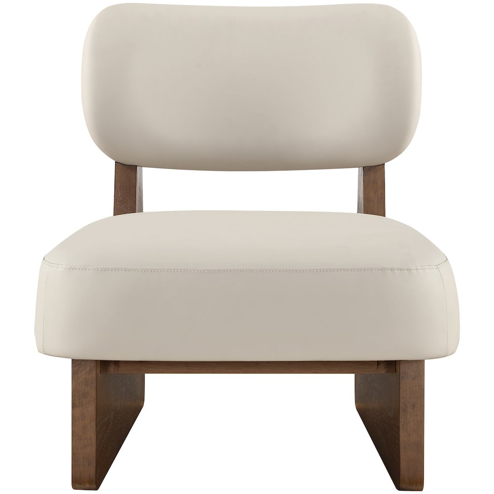 Vetra Taupe Vegan Leather Upholstered Accent Chair