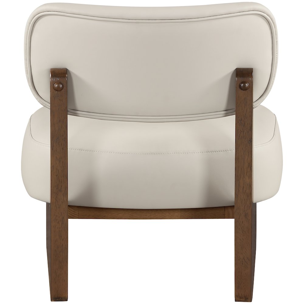 Vetra Taupe Vegan Leather Upholstered Accent Chair