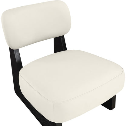 Vetra Cream Vegan Leather Upholstered Accent Chair