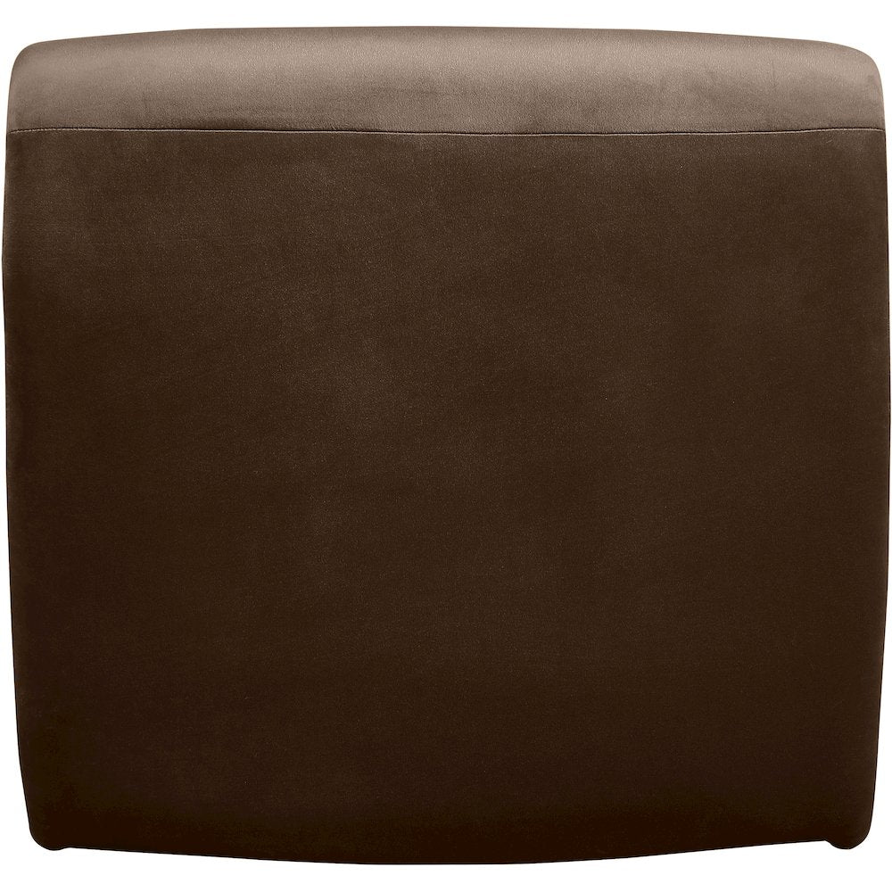 Nouveau Brown Velvet Accent Chair