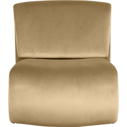 Nouveau Camel Velvet Accent Chair