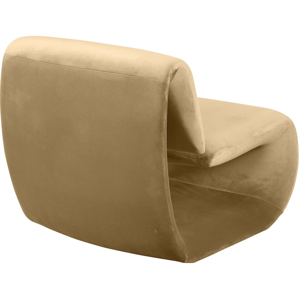 Nouveau Camel Velvet Accent Chair
