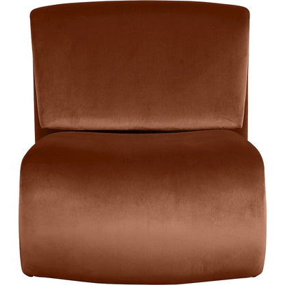 Nouveau Cognac Velvet Accent Chair