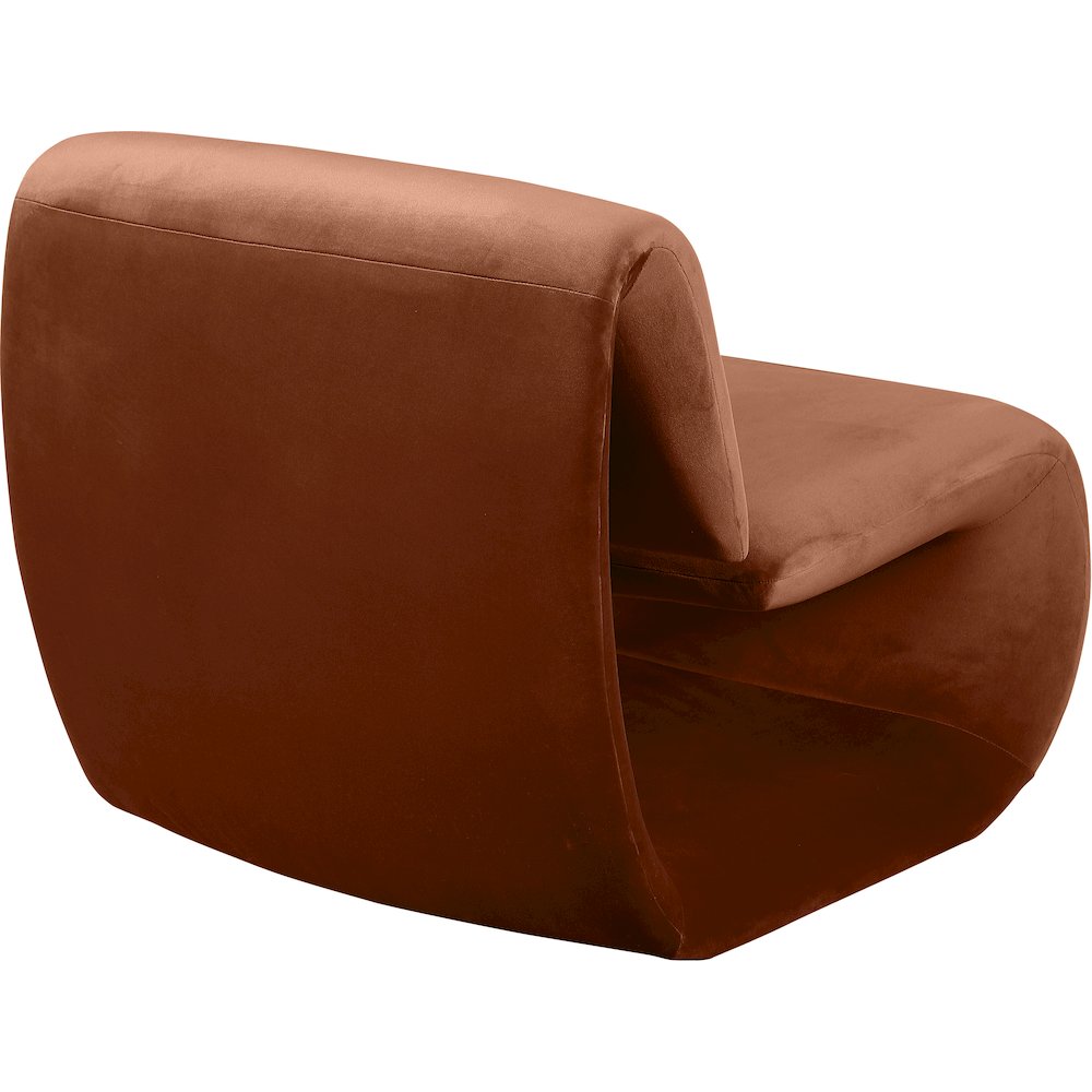 Nouveau Cognac Velvet Accent Chair