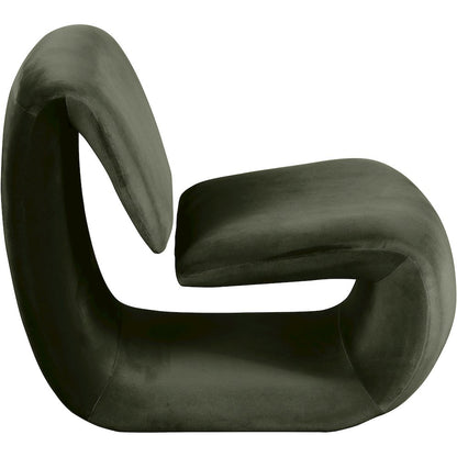 Nouveau Green Velvet Accent Chair