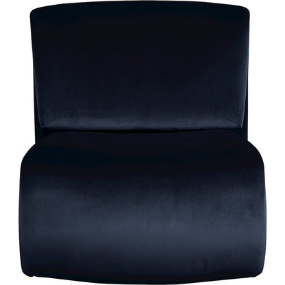 Nouveau Navy Velvet Accent Chair