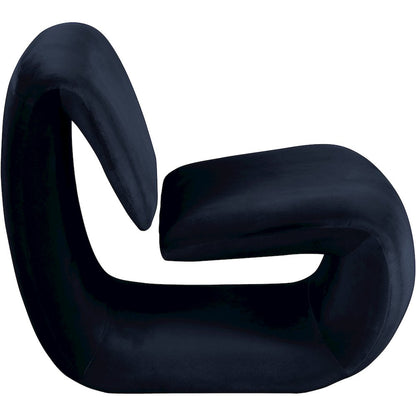 Nouveau Navy Velvet Accent Chair