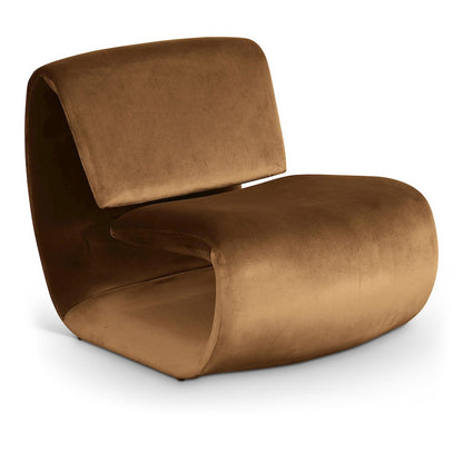 Nouveau Saddle Velvet Accent Chair