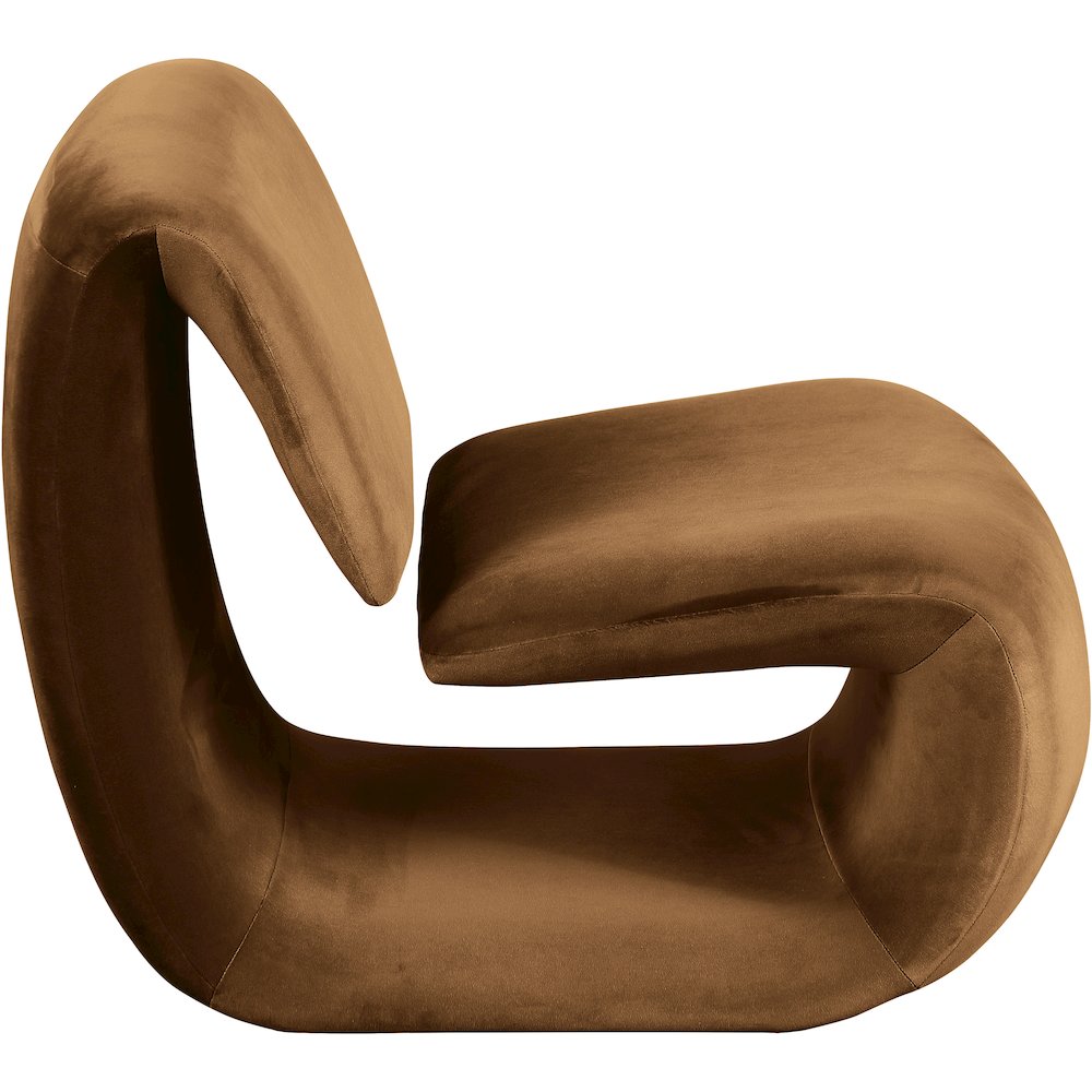 Nouveau Saddle Velvet Accent Chair