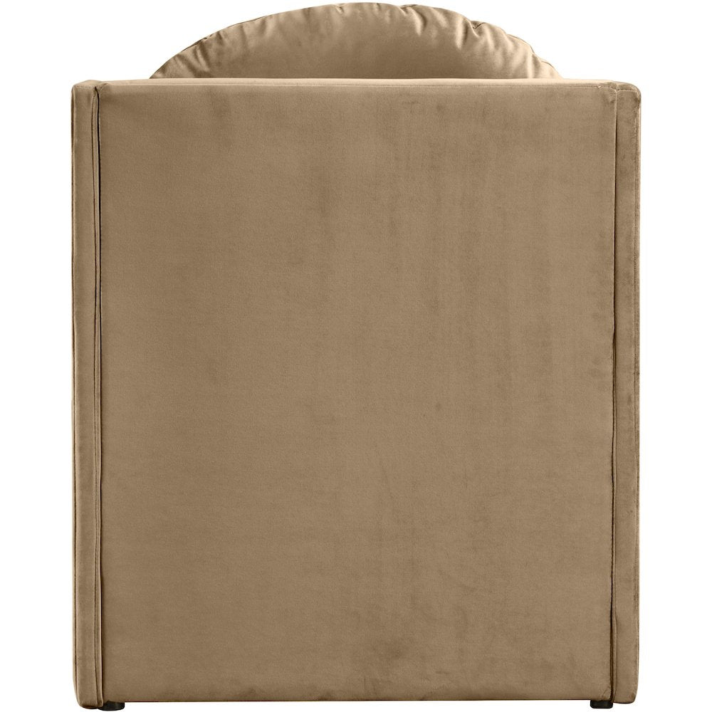Sigma Beige Velvet Accent Chair