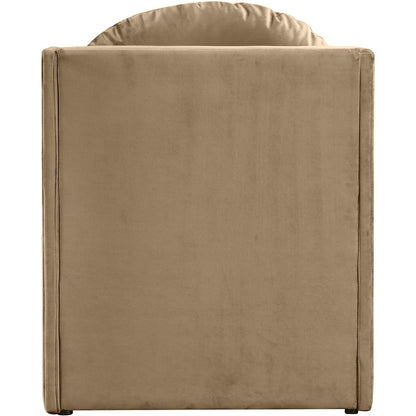 Sigma Beige Velvet Accent Chair