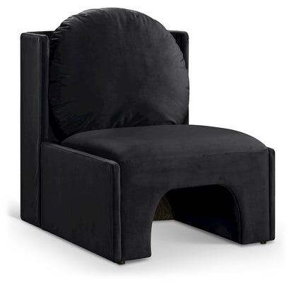 Sigma Black Velvet Accent Chair