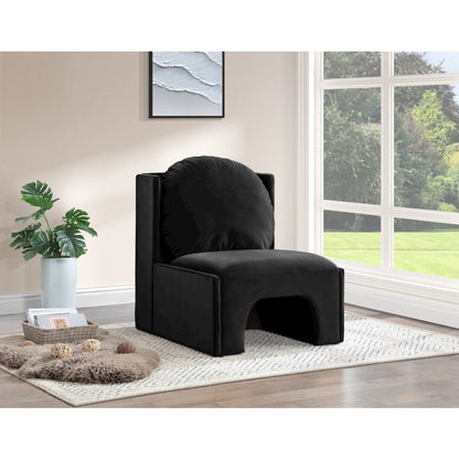 Sigma Black Velvet Accent Chair