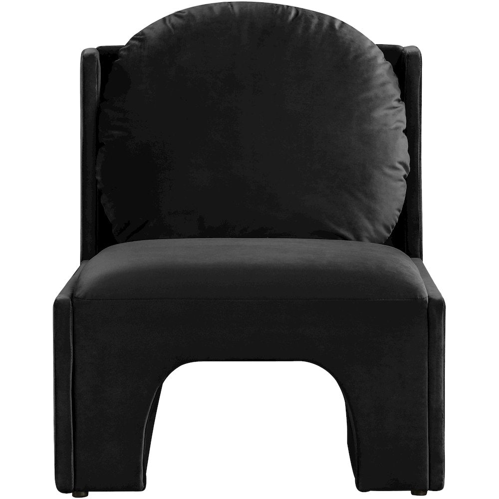 Sigma Black Velvet Accent Chair