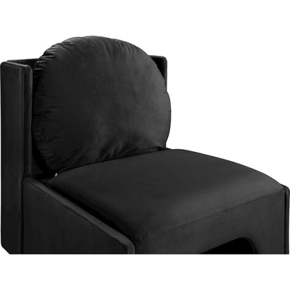 Sigma Black Velvet Accent Chair
