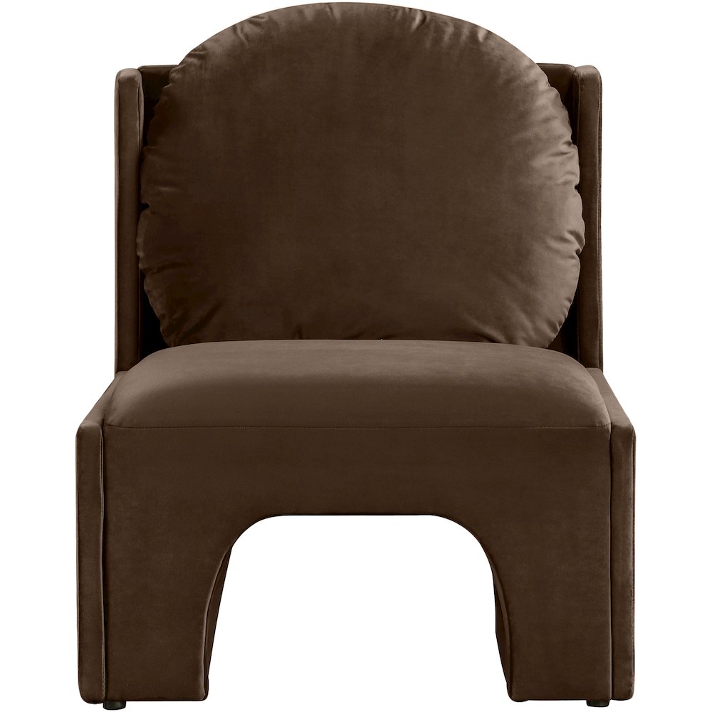 Sigma Brown Velvet Accent Chair