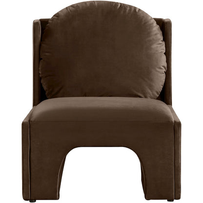 Sigma Brown Velvet Accent Chair