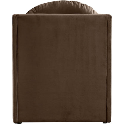 Sigma Brown Velvet Accent Chair