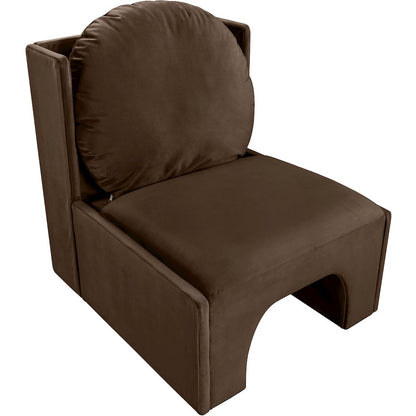 Sigma Brown Velvet Accent Chair