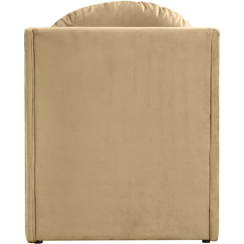 Sigma Camel Velvet Accent Chair