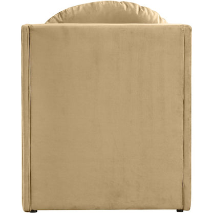 Sigma Camel Velvet Accent Chair