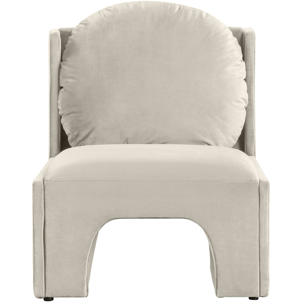 Sigma Cream Velvet Accent Chair