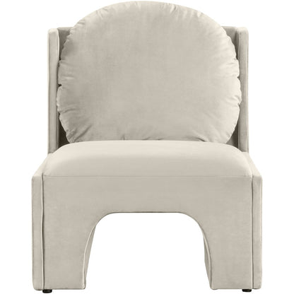 Sigma Cream Velvet Accent Chair