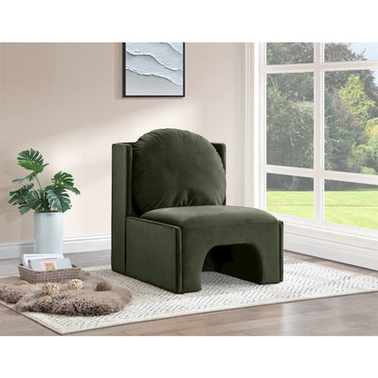 Sigma Green Velvet Accent Chair