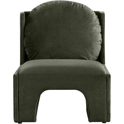 Sigma Green Velvet Accent Chair