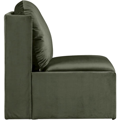 Sigma Green Velvet Accent Chair