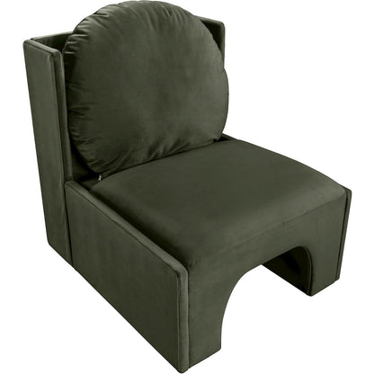 Sigma Green Velvet Accent Chair