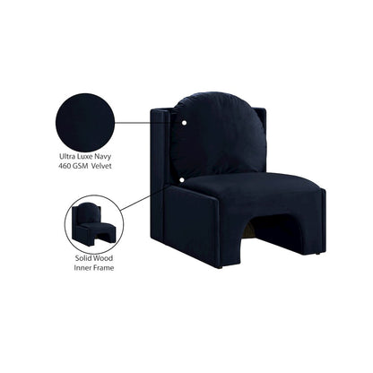 Sigma Navy Velvet Accent Chair