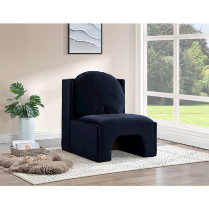 Sigma Navy Velvet Accent Chair
