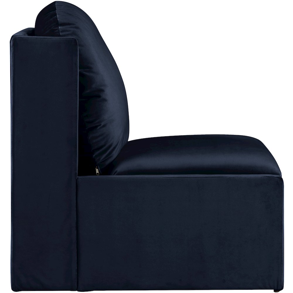 Sigma Navy Velvet Accent Chair