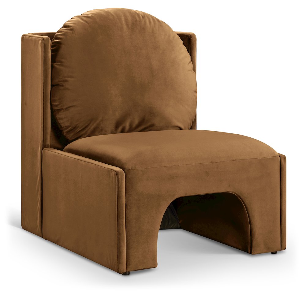 Sigma Saddle Velvet Accent Chair