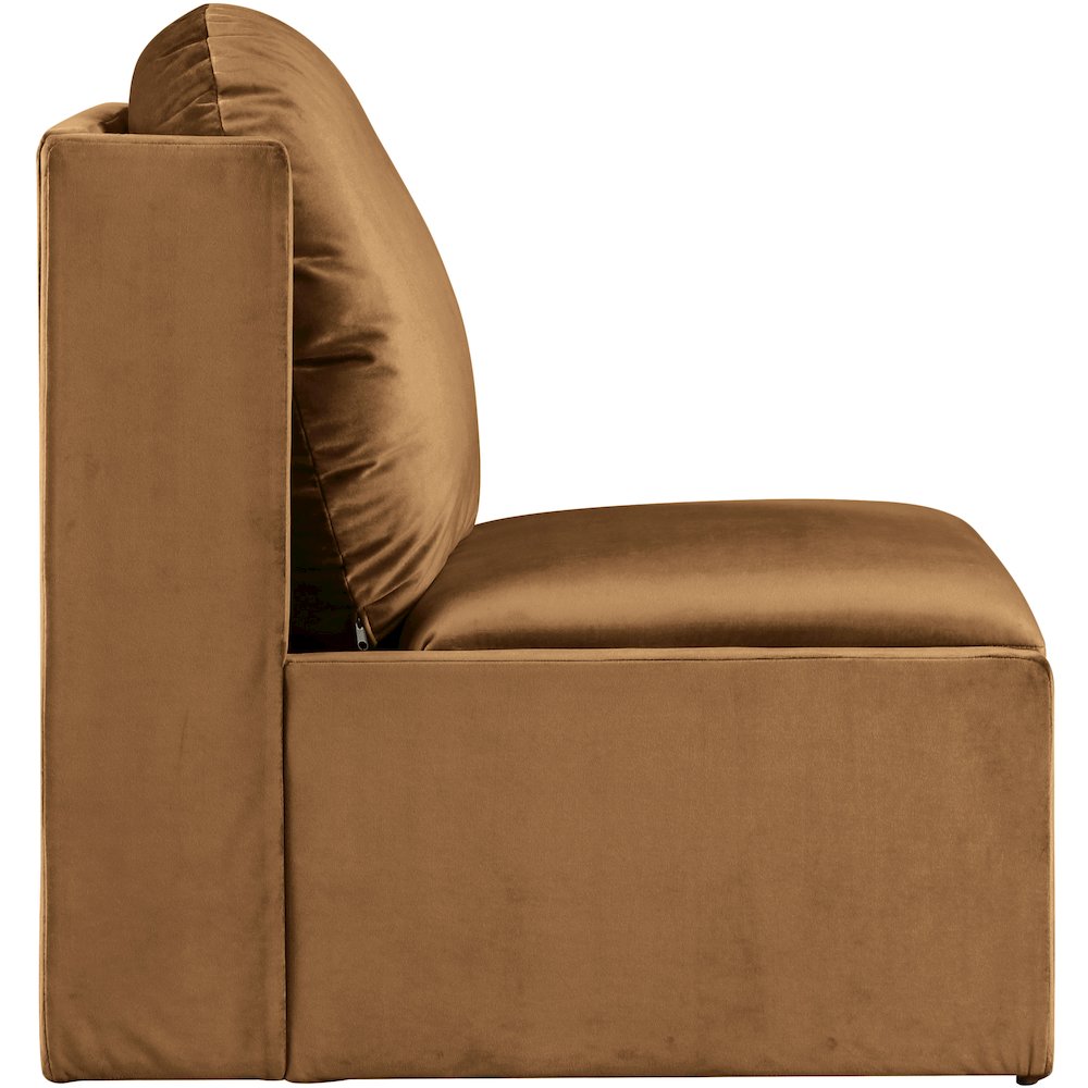 Sigma Saddle Velvet Accent Chair