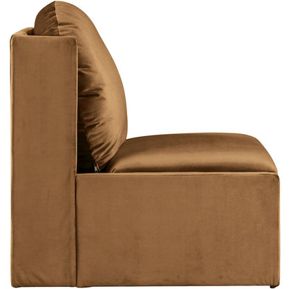 Sigma Saddle Velvet Accent Chair