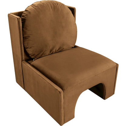 Sigma Saddle Velvet Accent Chair