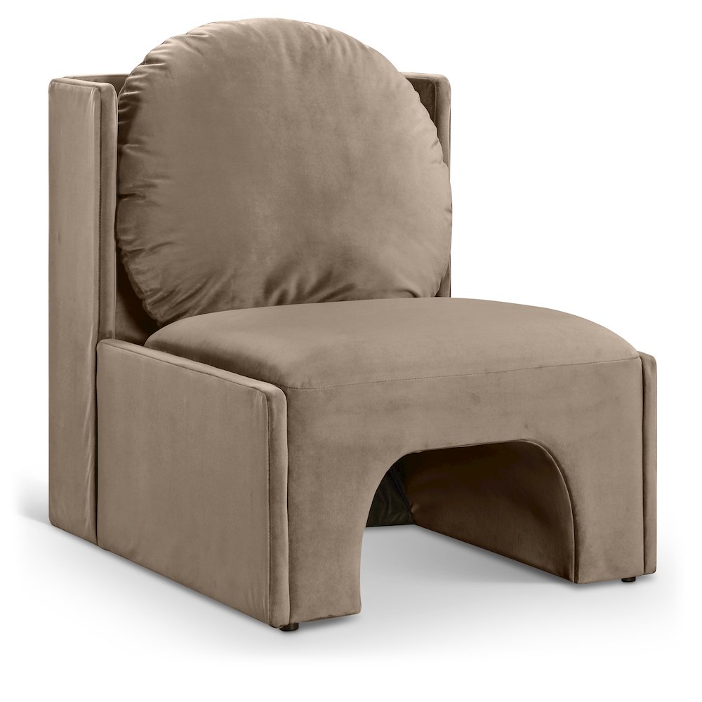Sigma Taupe Velvet Accent Chair