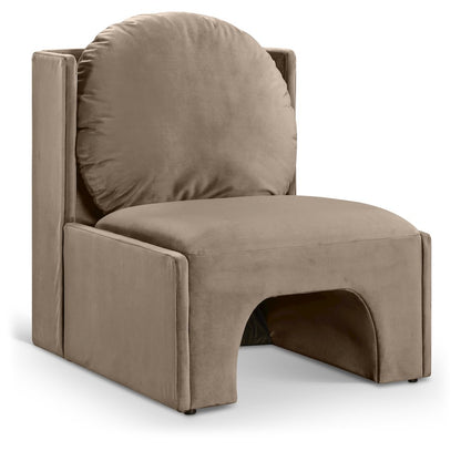 Sigma Taupe Velvet Accent Chair