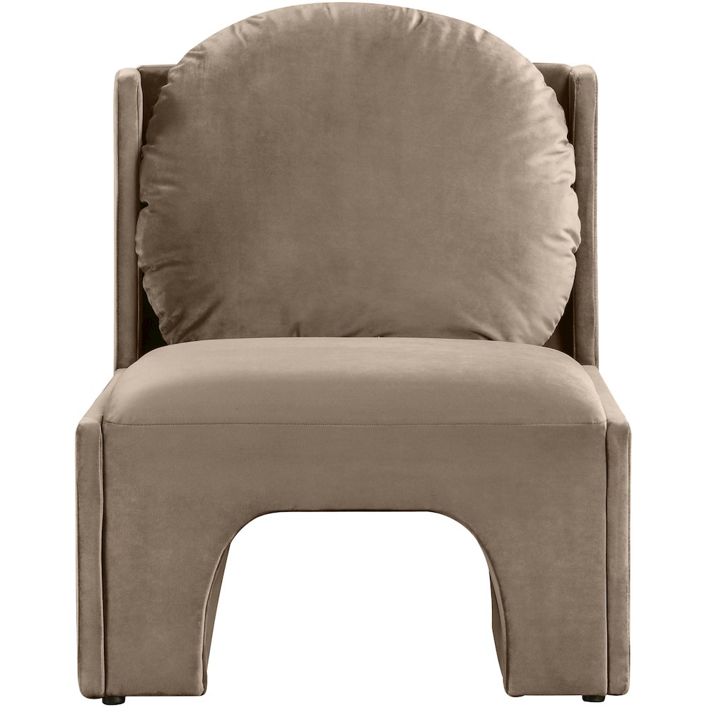 Sigma Taupe Velvet Accent Chair