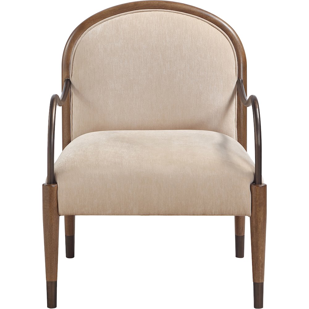 Cambria Beige Performance Fabric Upholstered Accent Chair