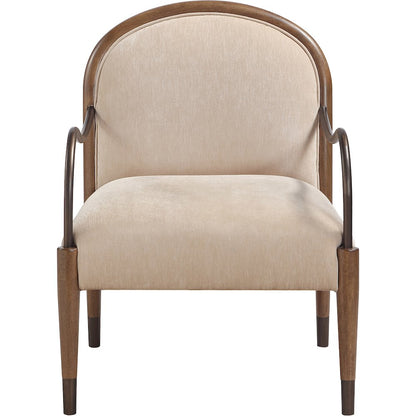 Cambria Beige Performance Fabric Upholstered Accent Chair