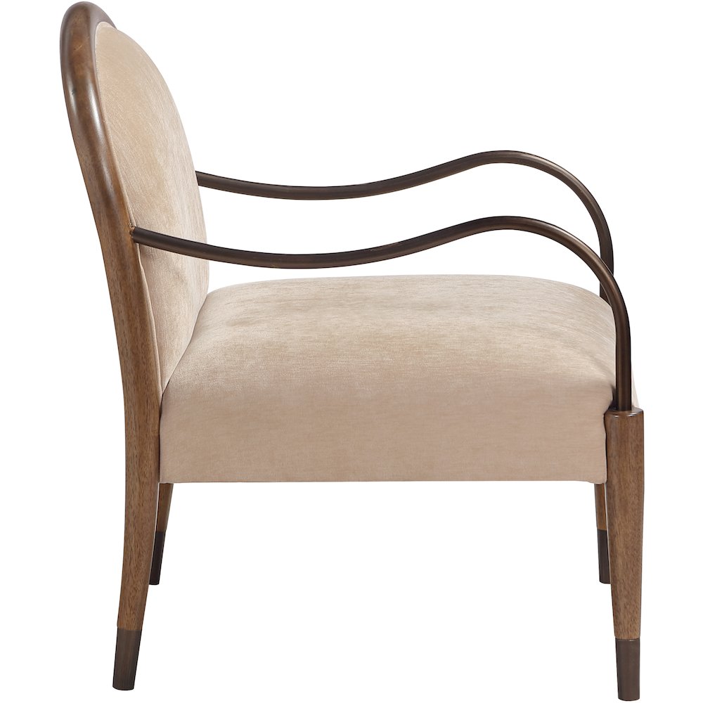 Cambria Beige Performance Fabric Upholstered Accent Chair