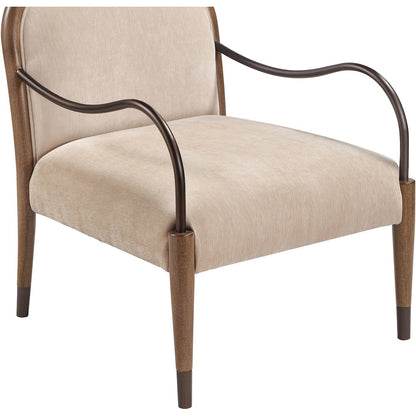 Cambria Beige Performance Fabric Upholstered Accent Chair