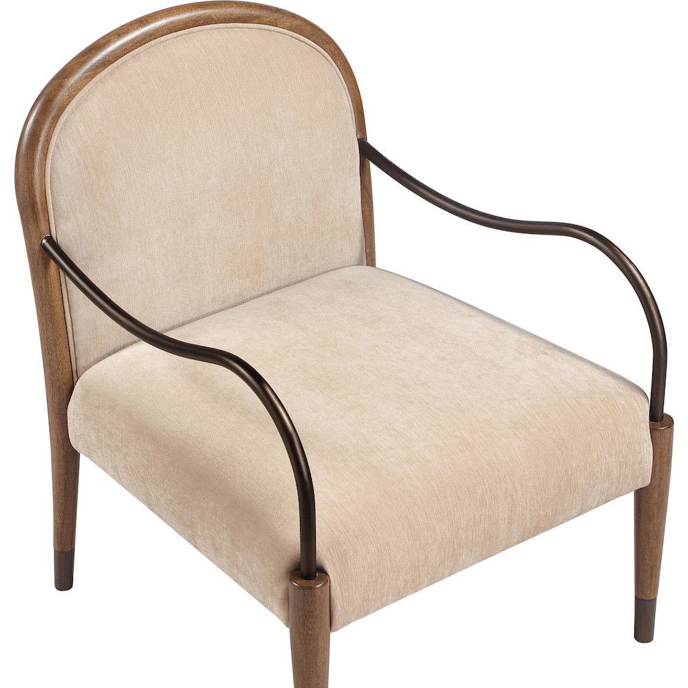 Cambria Beige Performance Fabric Upholstered Accent Chair