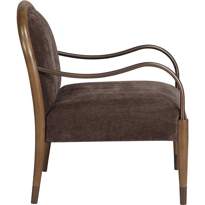 Cambria Brown Performance Fabric Upholstered Accent Chair